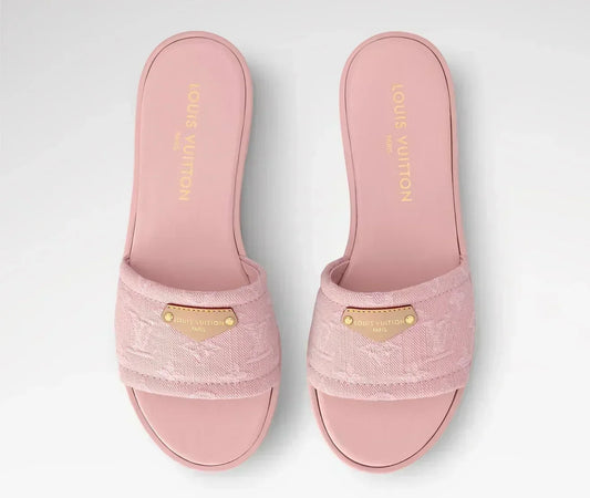 “LV“ Denim Sandalen