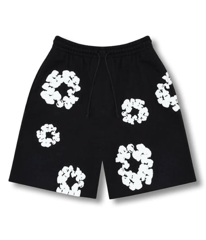 "Flower" Shorts Black